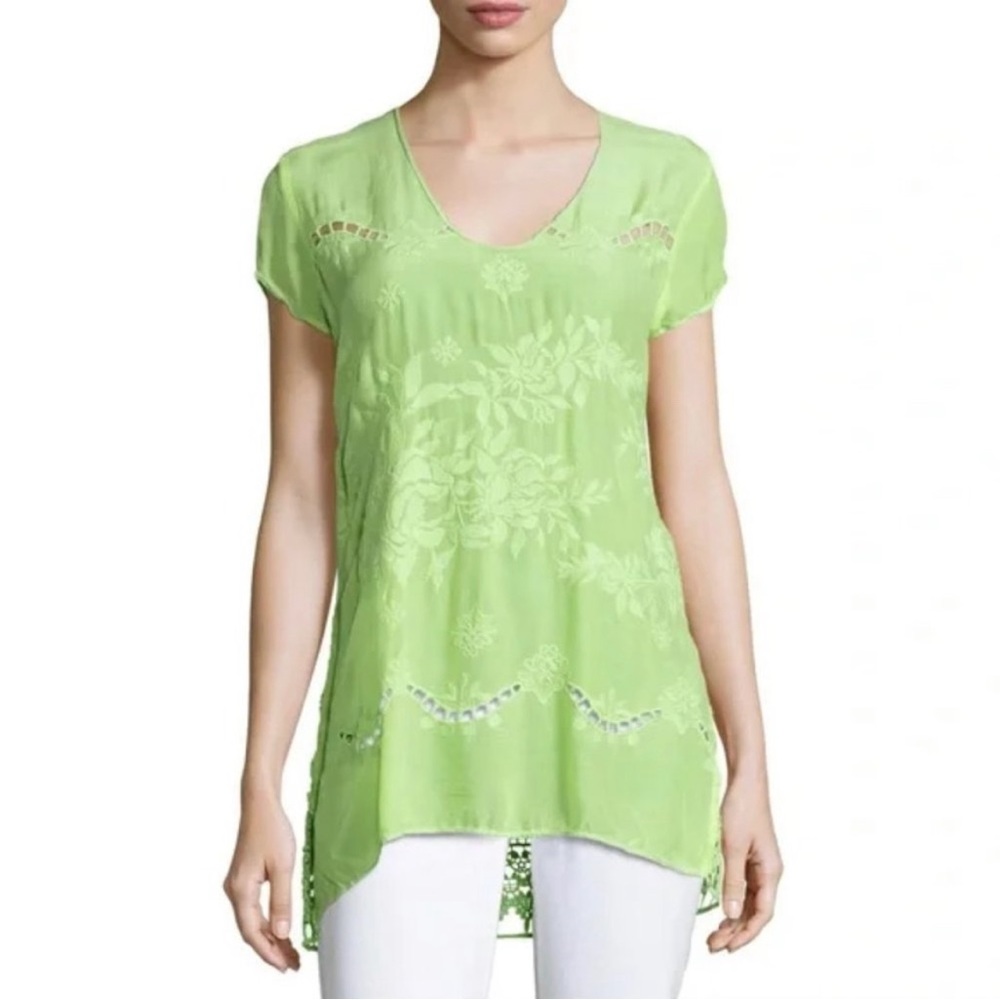 Johnny Was Harva Crochet-Back Top